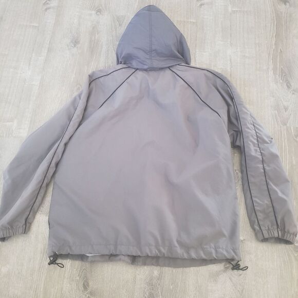 Ashford Sport Gray Long Sleeve Hooded Windbreaker Full Zip Jacket Mens Size XL - Picture 11 of 14